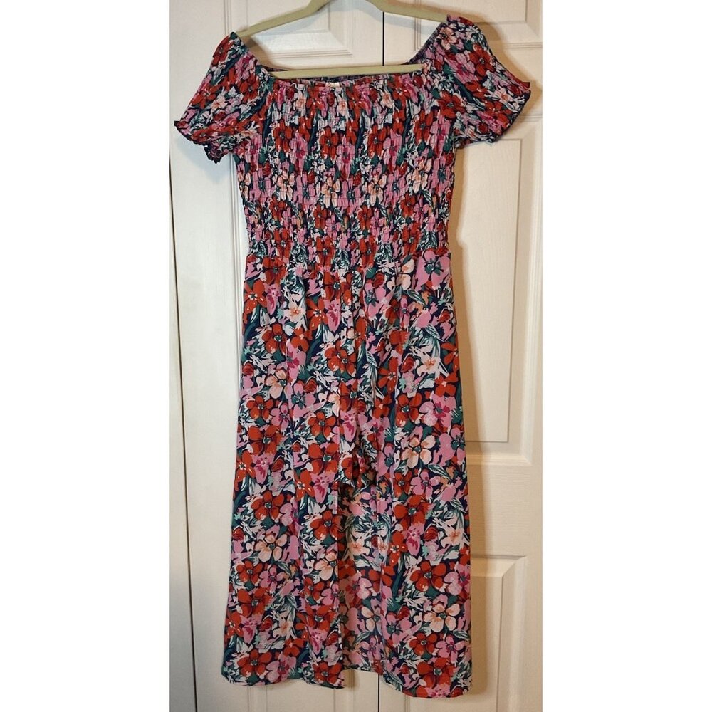 Pat Pat Floral Short Sleeve Maxi Dress Size Medium New